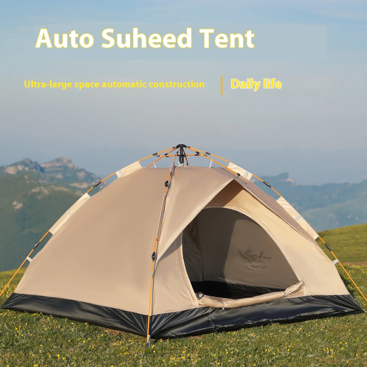 Pop-up Instant Golden Tent - Sun & Rain Shelter