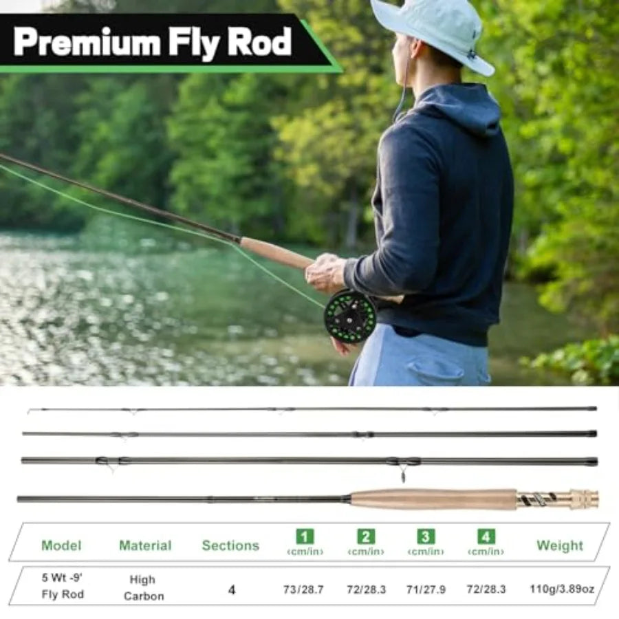 Fly Fishing Rod and Reel Combo,