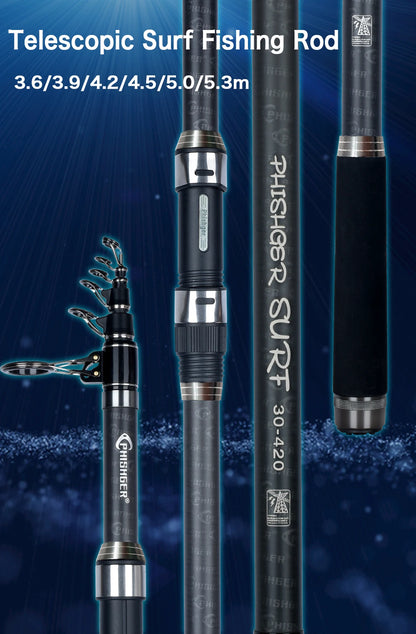 Telescopic Surf Spinning Rod 3.6/4.2/4.5/5.0/5.3m \