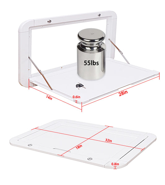 Foldable RV Wall Mount Table 800x400mm