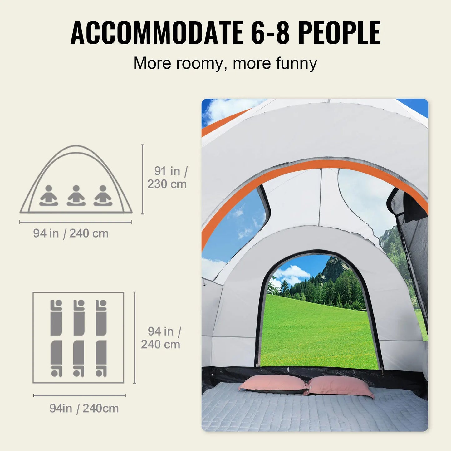 SUV Camping Tent, 8'-8' SUV Tent Attachment