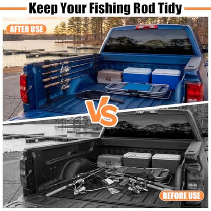 2 Sets Truck Bed Fishing Rod Holder,