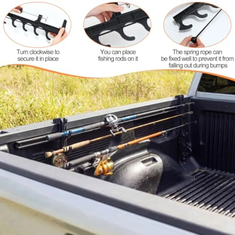 2 Sets Truck Bed Fishing Rod Holder,