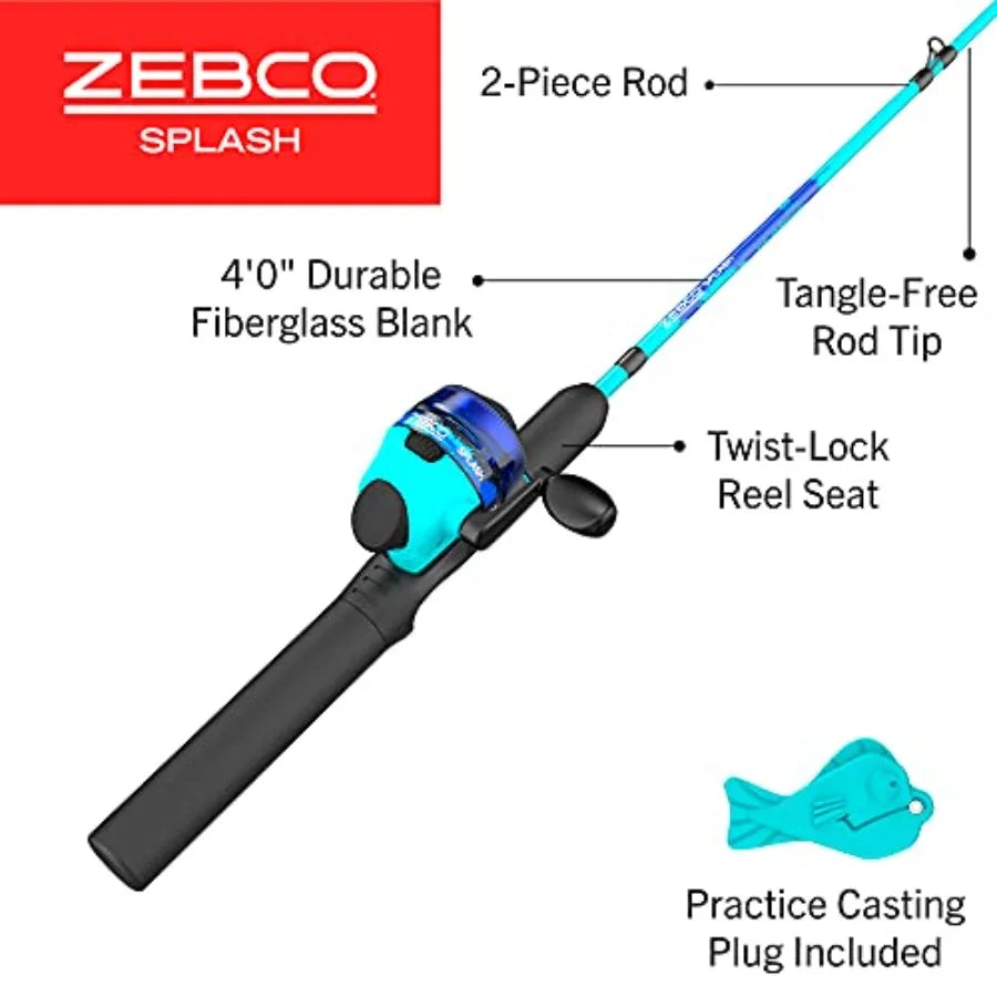 Spincast Reel and Fishing Rod Combo,