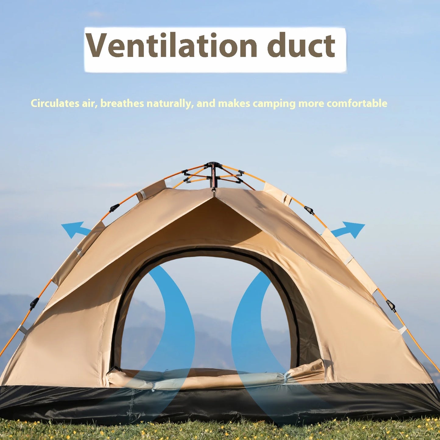 Pop-up Instant Golden Tent - Sun & Rain Shelter
