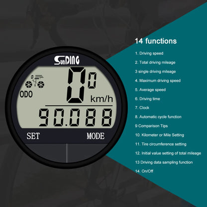 Bike Computer LED Digital Bicycle Speedometer Odometer Water Proof