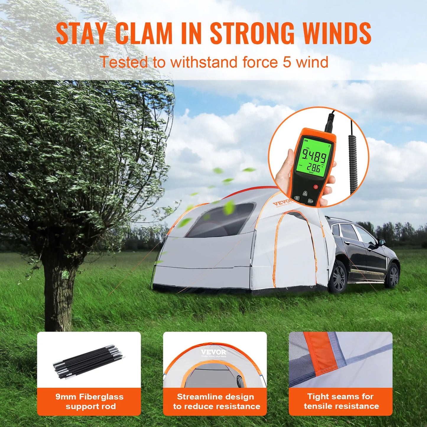 SUV Camping Tent, 8'-8' SUV Tent Attachment