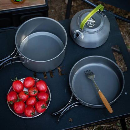 3PCS Cookware Set Pot Pan Kettle