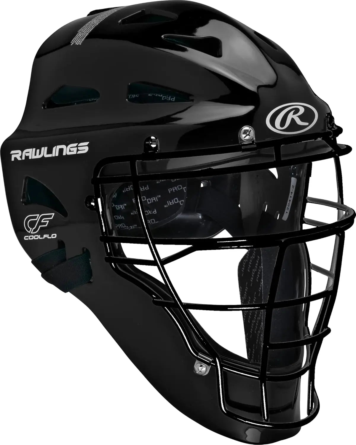 Youth Baseball Catcher Helmet, Black, Size 6 1/2' - 7'