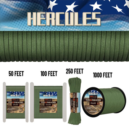 550 Paracord 305M  1000FT 250FT 100FT  7 Cores Camping,  Survival, Tent Accessories