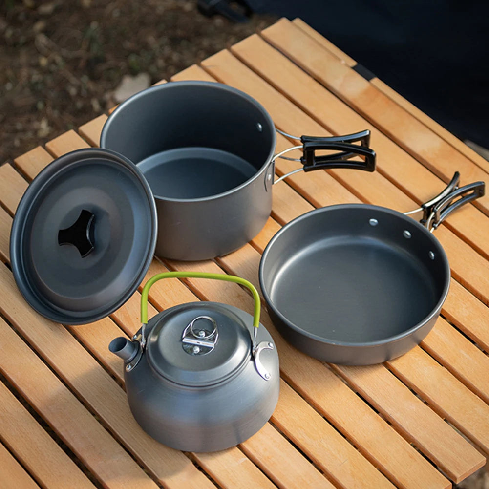 3PCS Cookware Set Pot Pan Kettle