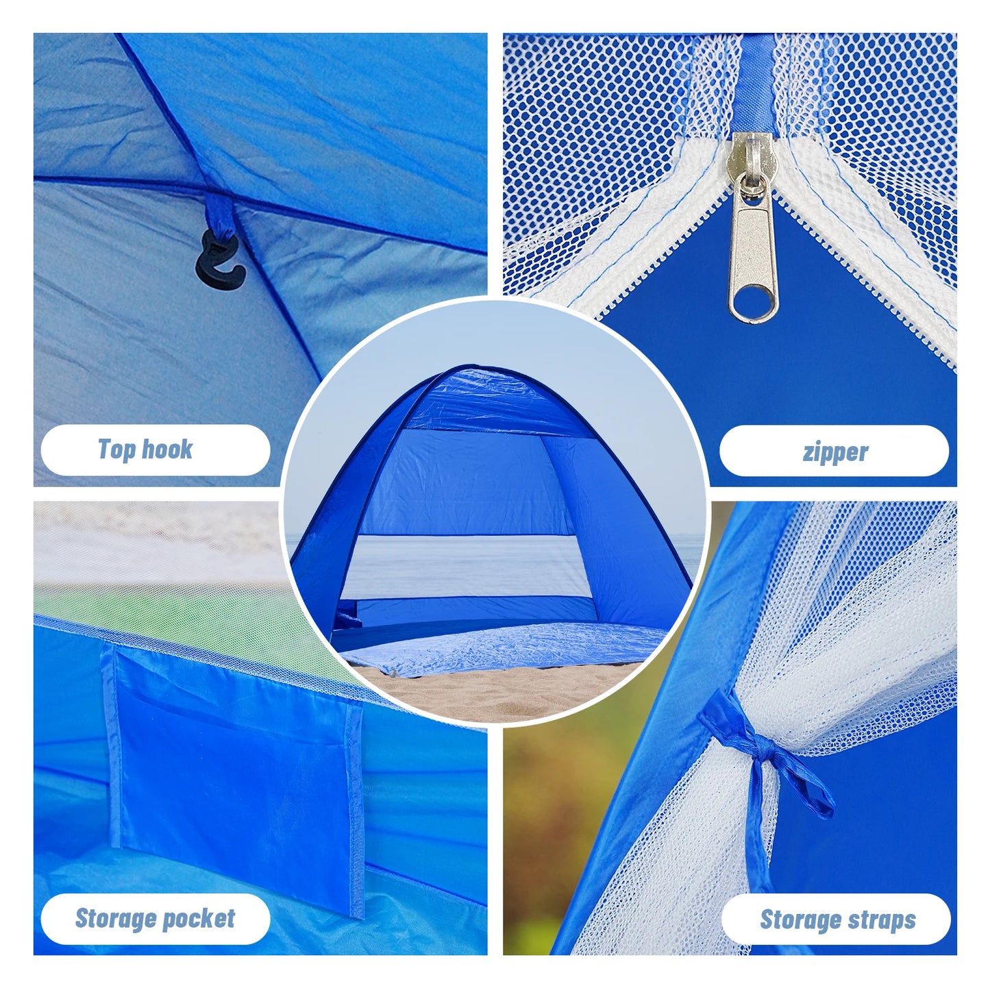Pop-up beach tent,with handbag -