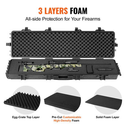 Hard Rifle Case Portable Long Gun Storage Suitcase