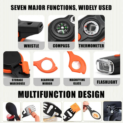 Seven in One Multifunctional Outdoor Survival Tool