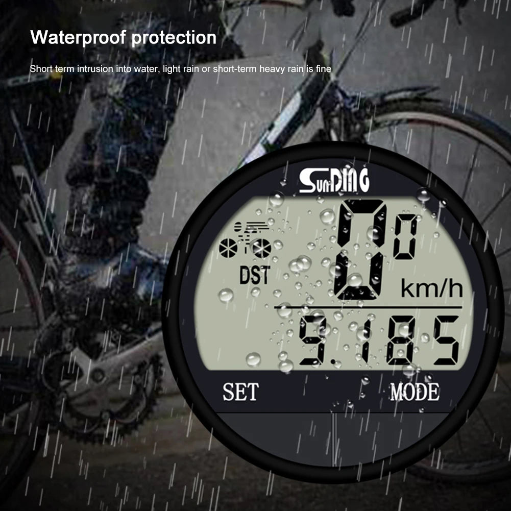 Bike Computer LED Digital Bicycle Speedometer Odometer Water Proof