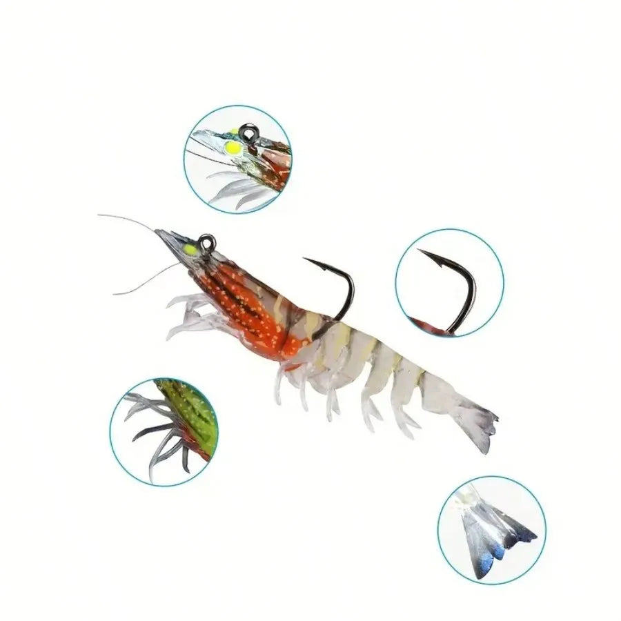 1pc Soft Shrimp Style Soft Plastic Fishing Lures,