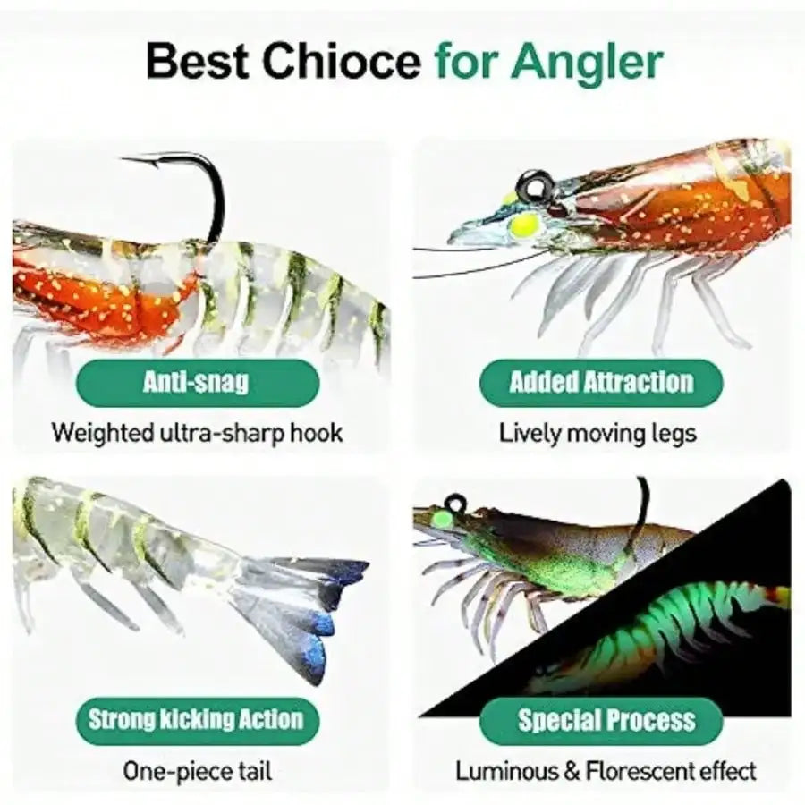 1pc Soft Shrimp Style Soft Plastic Fishing Lures,