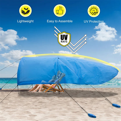 Camping beach tent suitable for 4-8 people,