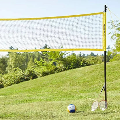 Outdoor Volleyball and Badminton Combo Set